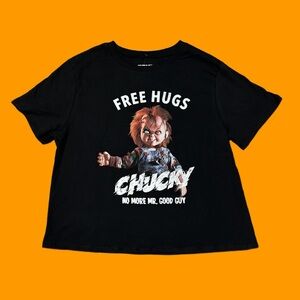 Chunky women’s graphic T-shirt, hybrid apparel, size large